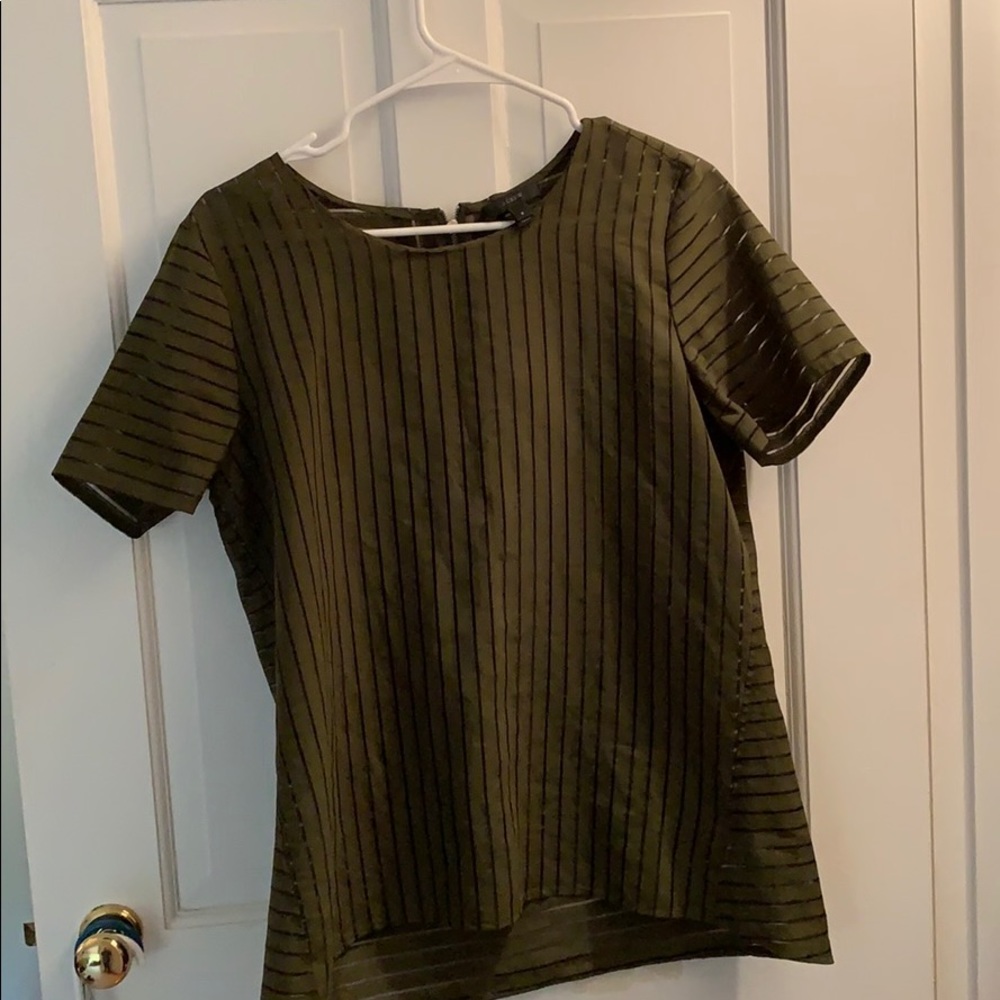 J crew shirt sleeve chiffon top